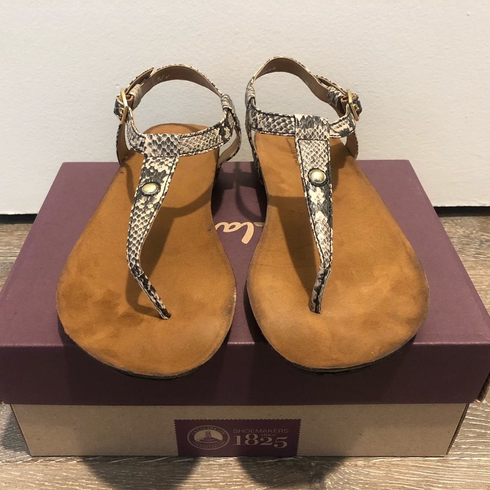 Snake Print Clarks Sandals